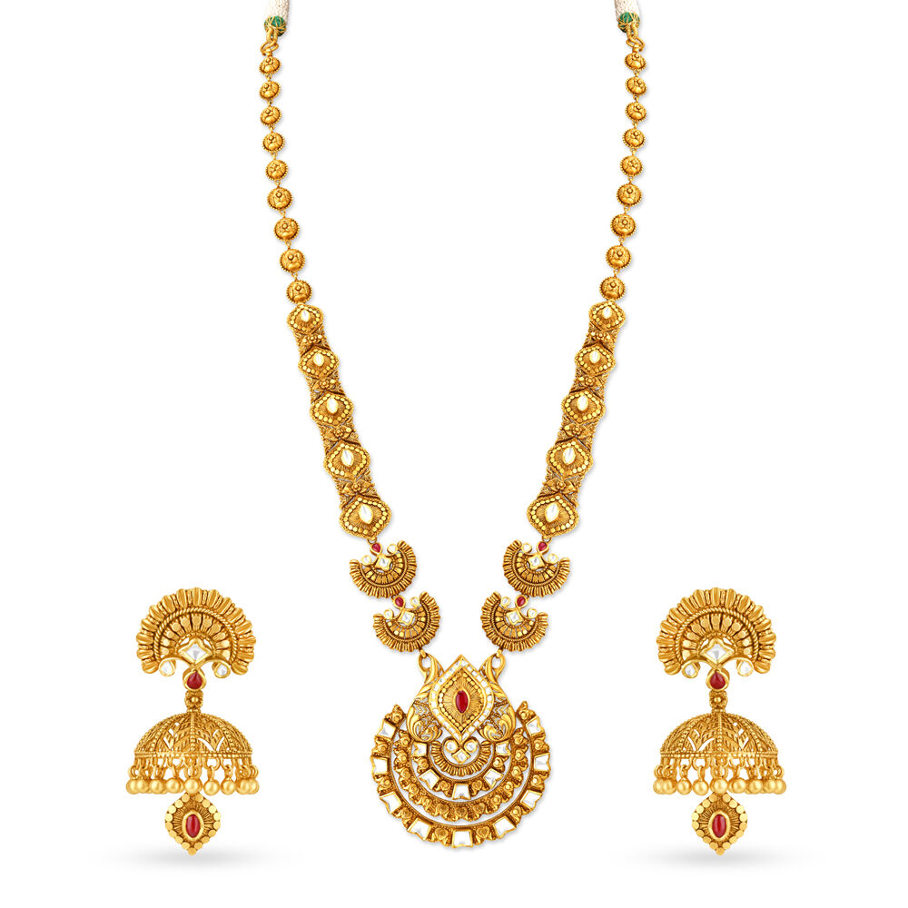 Gold necklace set deals tanishq