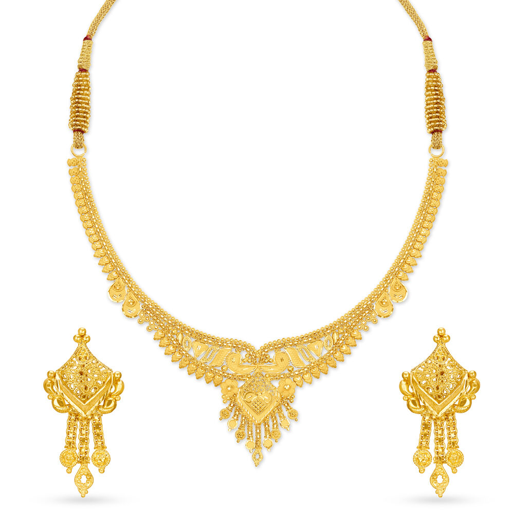 Gold necklace design for bengali deals bride