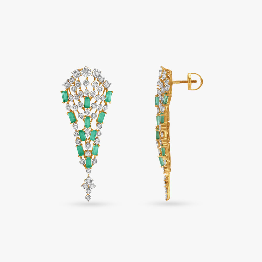 Tanishq deals emerald earrings