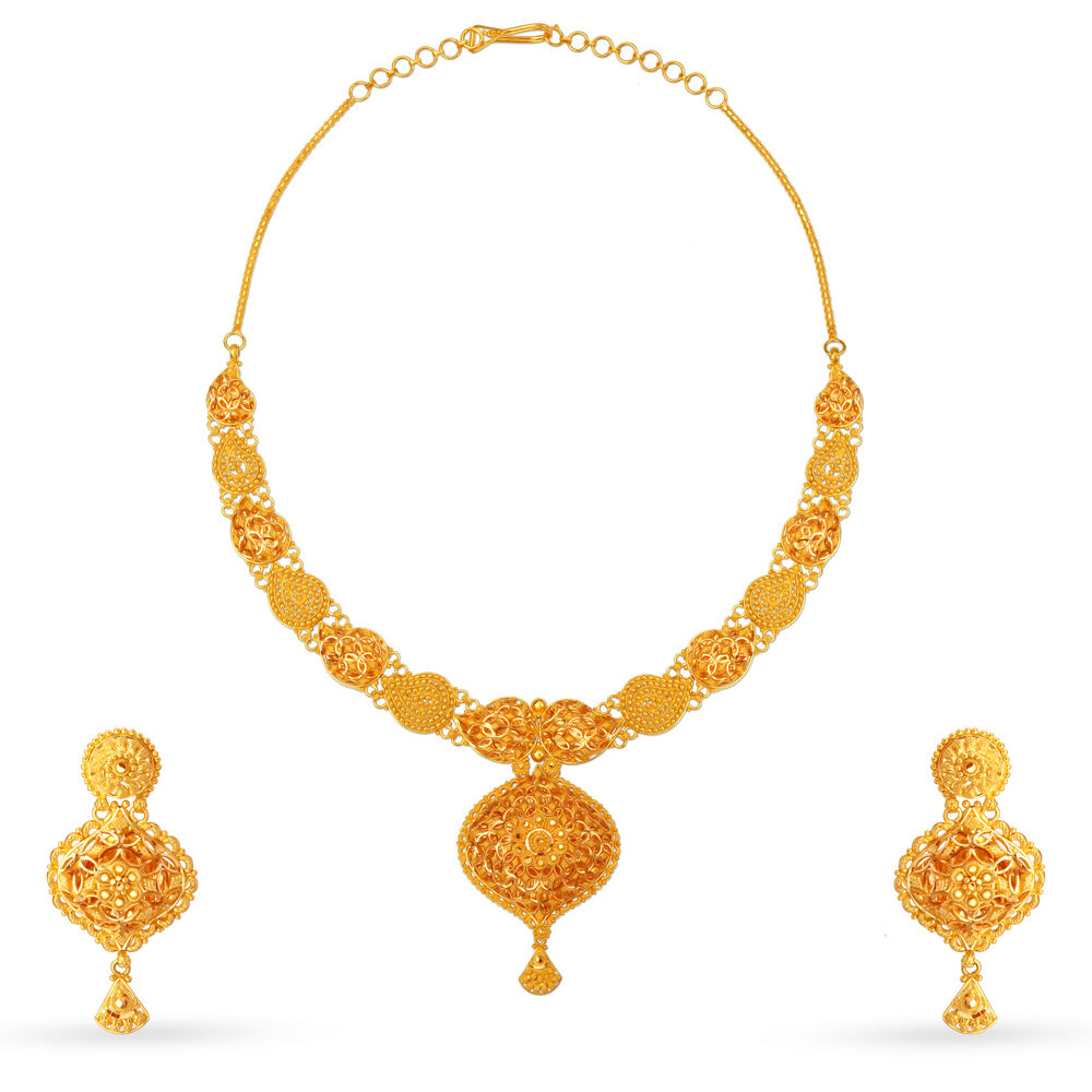 Tanishq 22 deals carat gold necklace