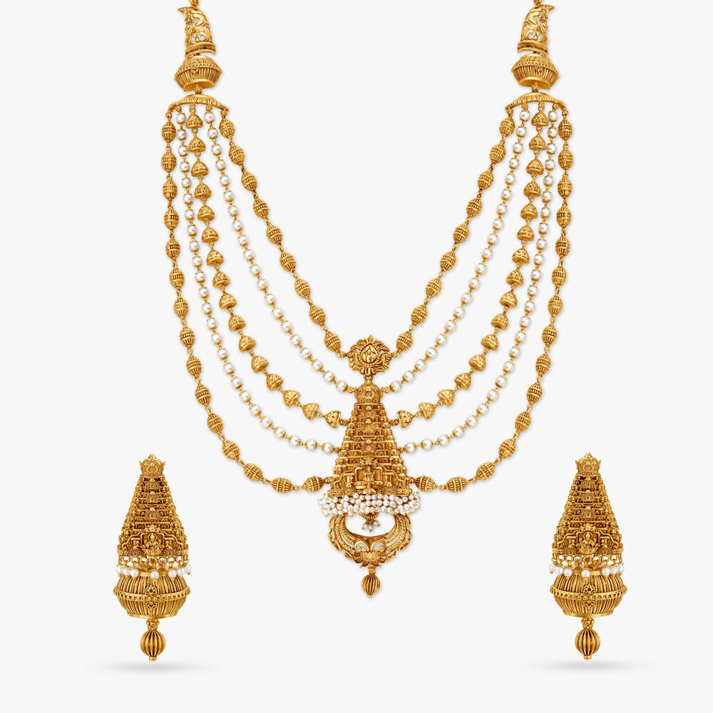 Gold necklace set deals tanishq