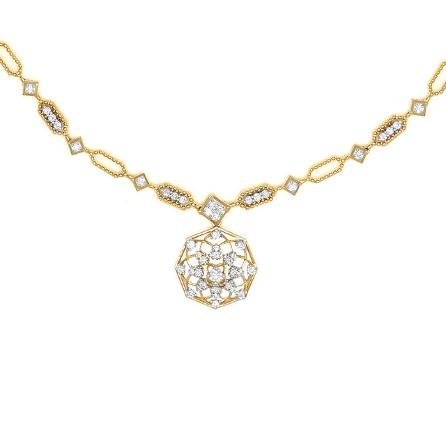 18K Yellow Gold Star-Inspired Necklace,,hi-res image number null