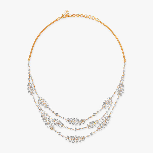 Glimmering Wave Diamond Necklace Set,,hi-res image number null