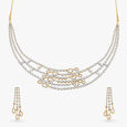 Stunning Flowy Diamond Necklace Set,,hi-res image number null