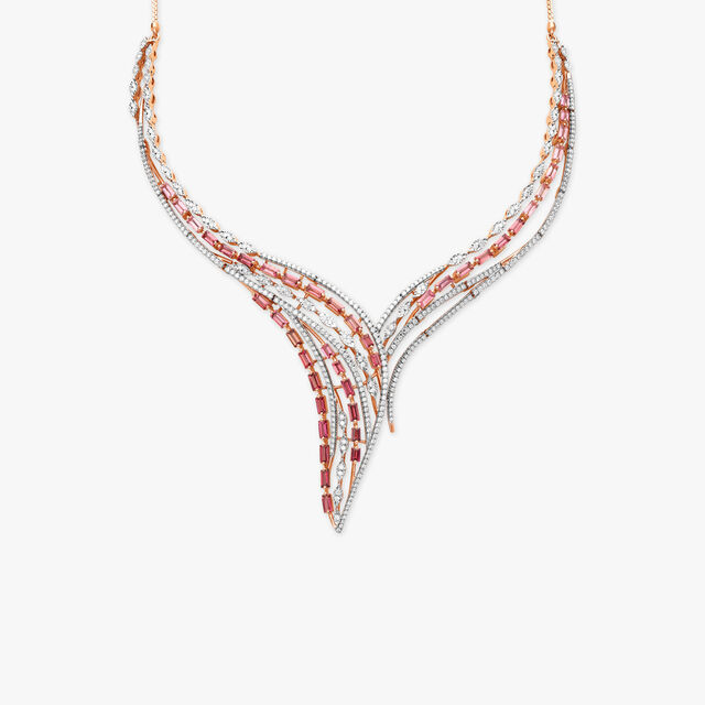 Brilliant Waves Diamond and Tourmaline Necklace Set,,hi-res image number null