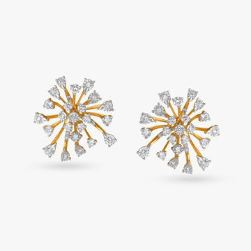 Petite Flower Modular Diamond Stud Earrings