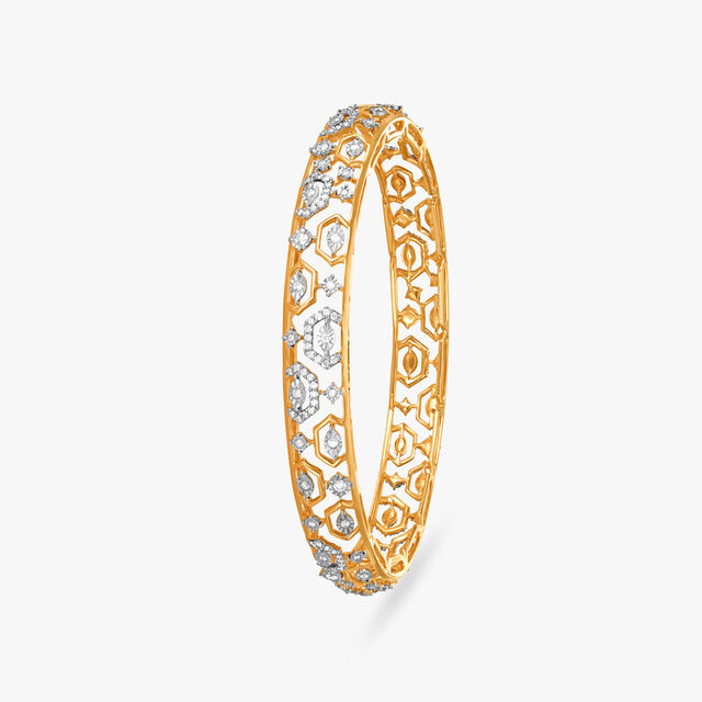 Opulent Contemporary Diamond Bangle,,hi-res image number null