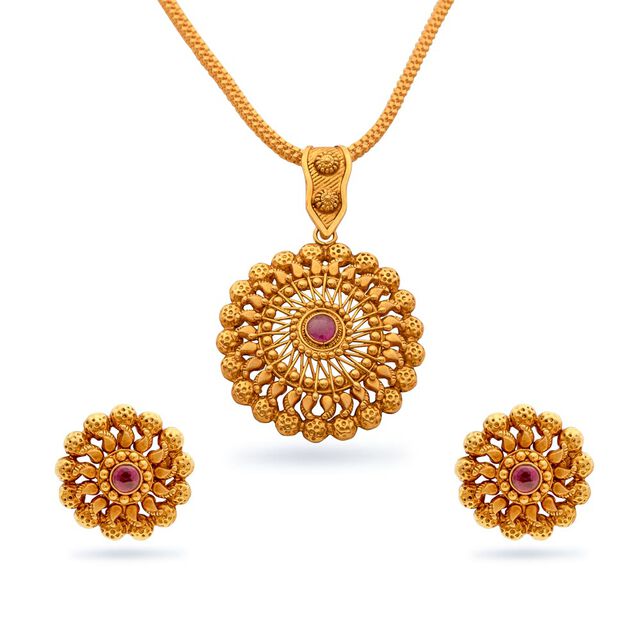 Pendant and Earrings Set,,hi-res image number null