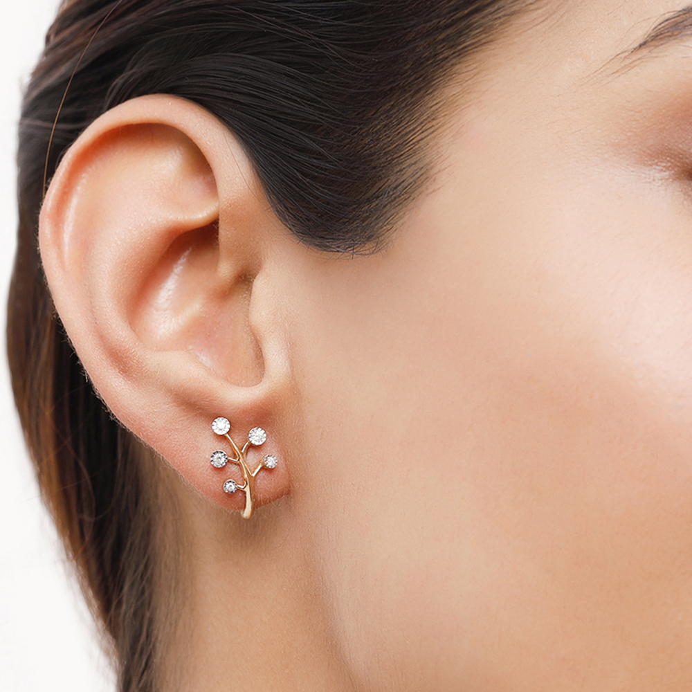 näas Bombë 1/5 ctw Round Lab Grown Diamond Second Piercing Huggie Hoop  Earrings - Grownbrilliance