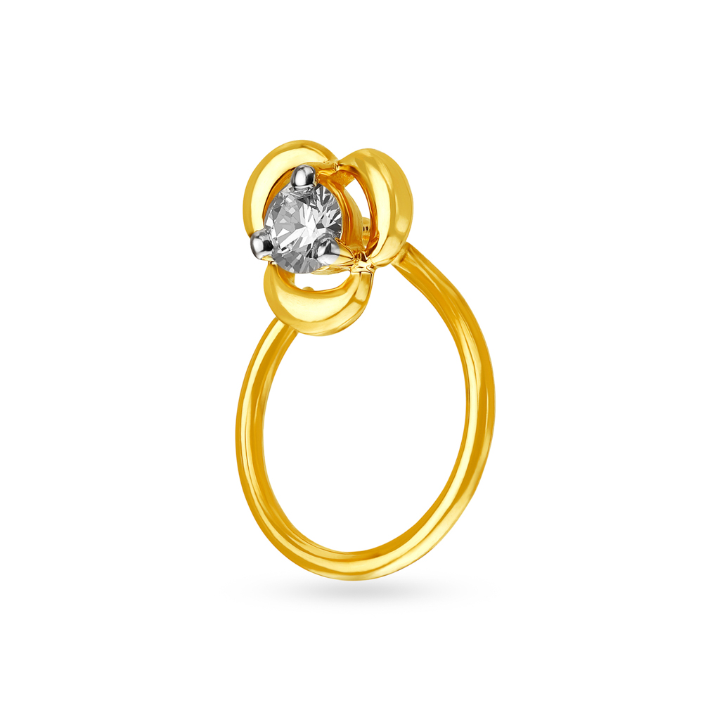 Buy Sublime Floral Diamond Nose Pin at Best Price | Tanishq UAE