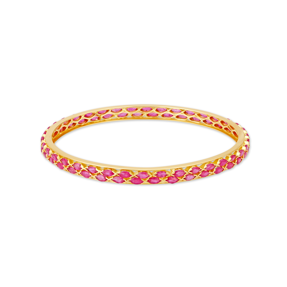 Buy Mesmerising Ruby Bangles at Best Price | Tanishq UAE