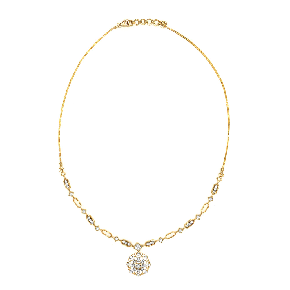 Buy 18K Yellow Gold Star-Inspired Necklace at Best Price | Tanishq UAE