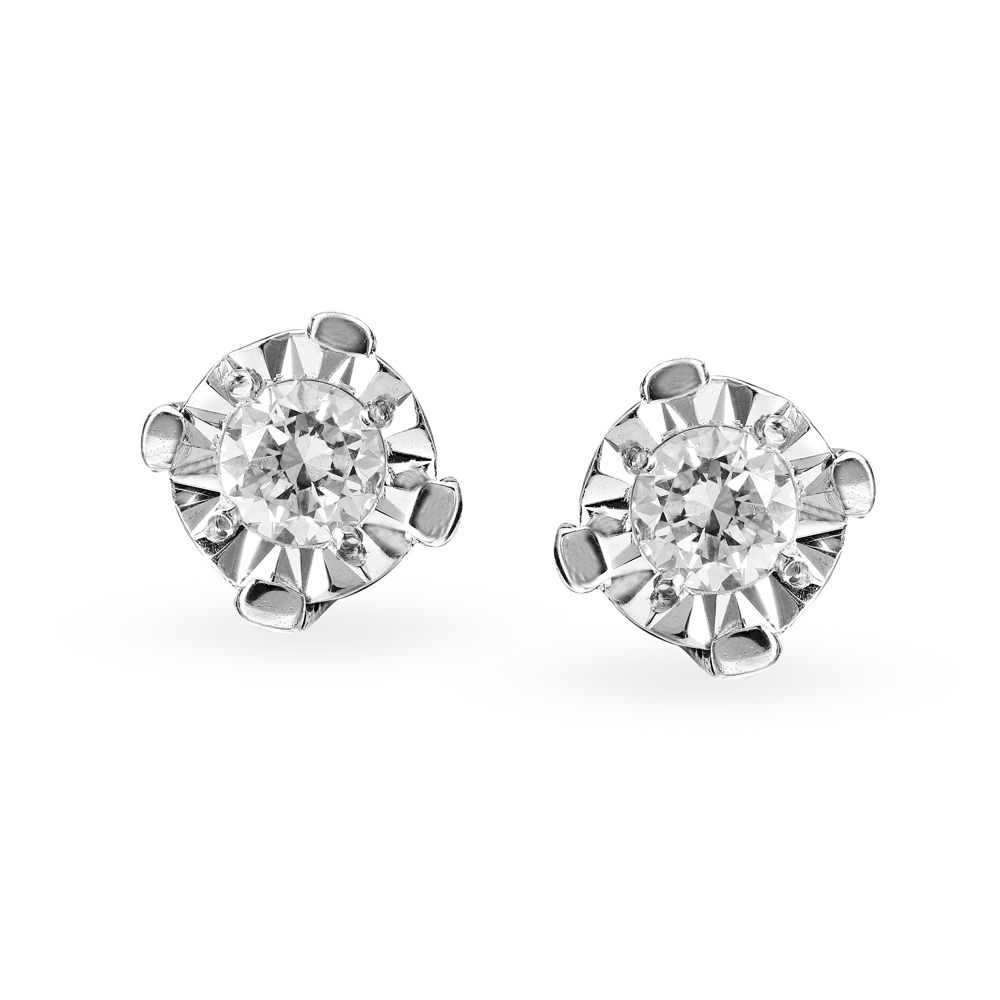 Buy Daily Wear Contemporary Diamond Single Stone Stud Earrings at Best ...