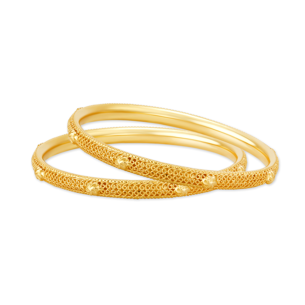 Buy Stunning Gold Bangles At Best Price | Tanishq UAE