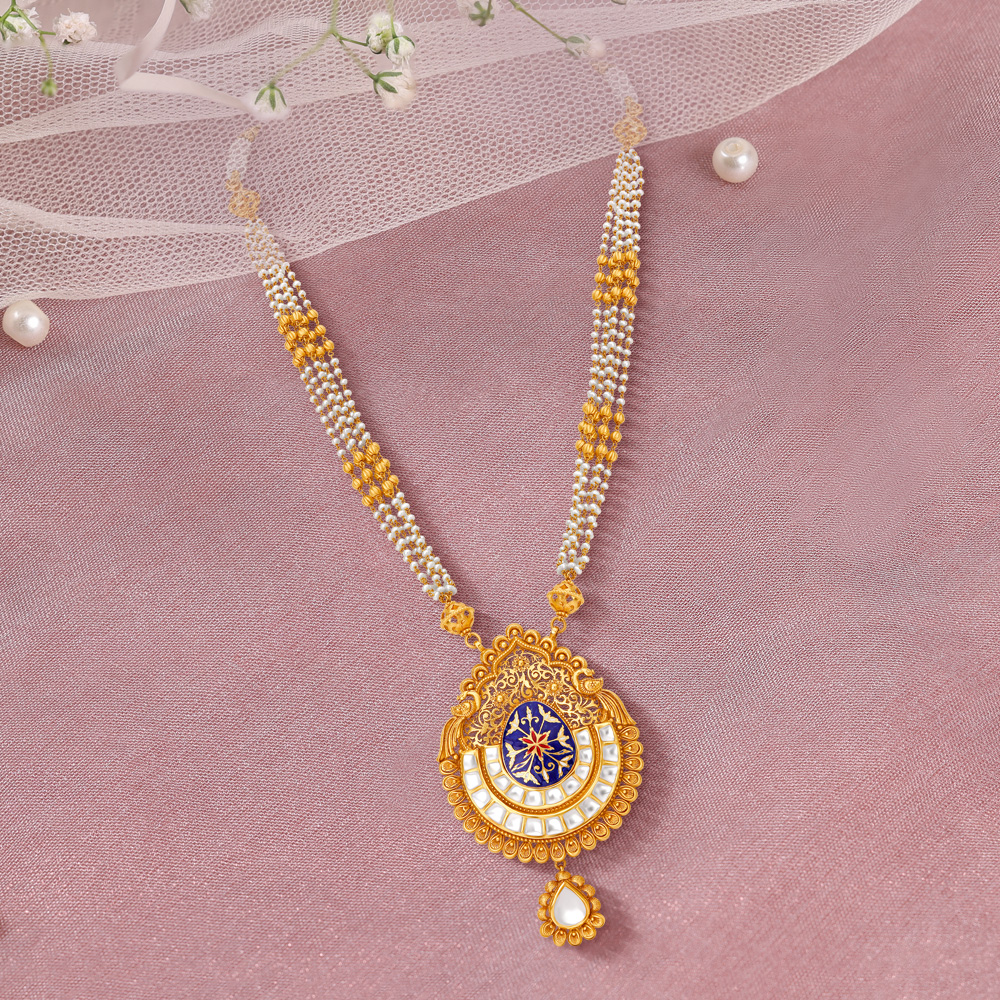 Tanishq gold store necklace set