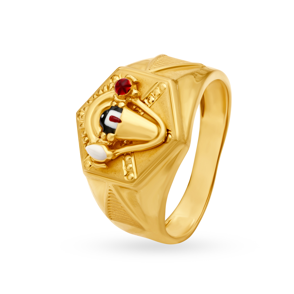 Buy DULCI Lord Tirupati Balaji Venkateshwara Gold Plated Brass Hindu  Religion God Finger Ring For Men Women Boy and Girls at Amazon.in