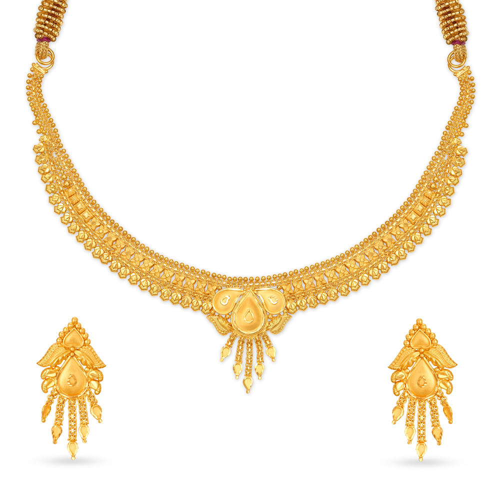 Gold necklace deals tanishq