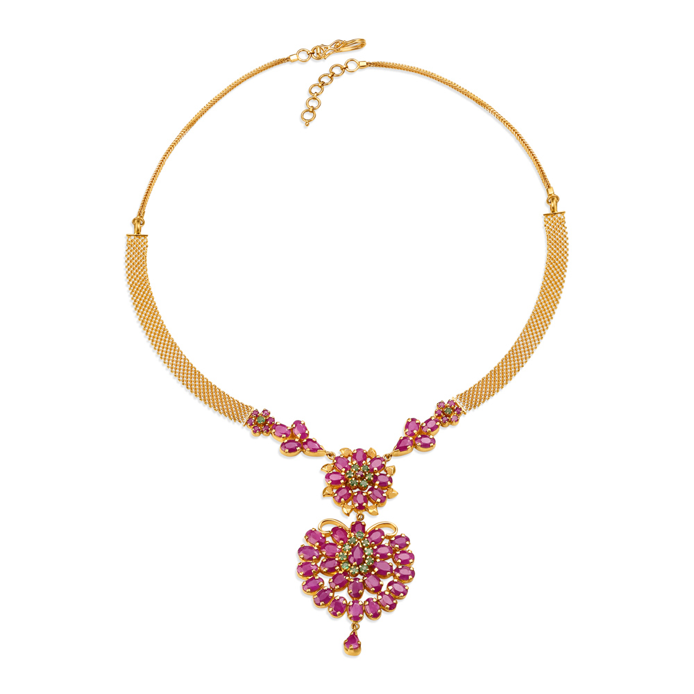 Emerald necklace deals tanishq