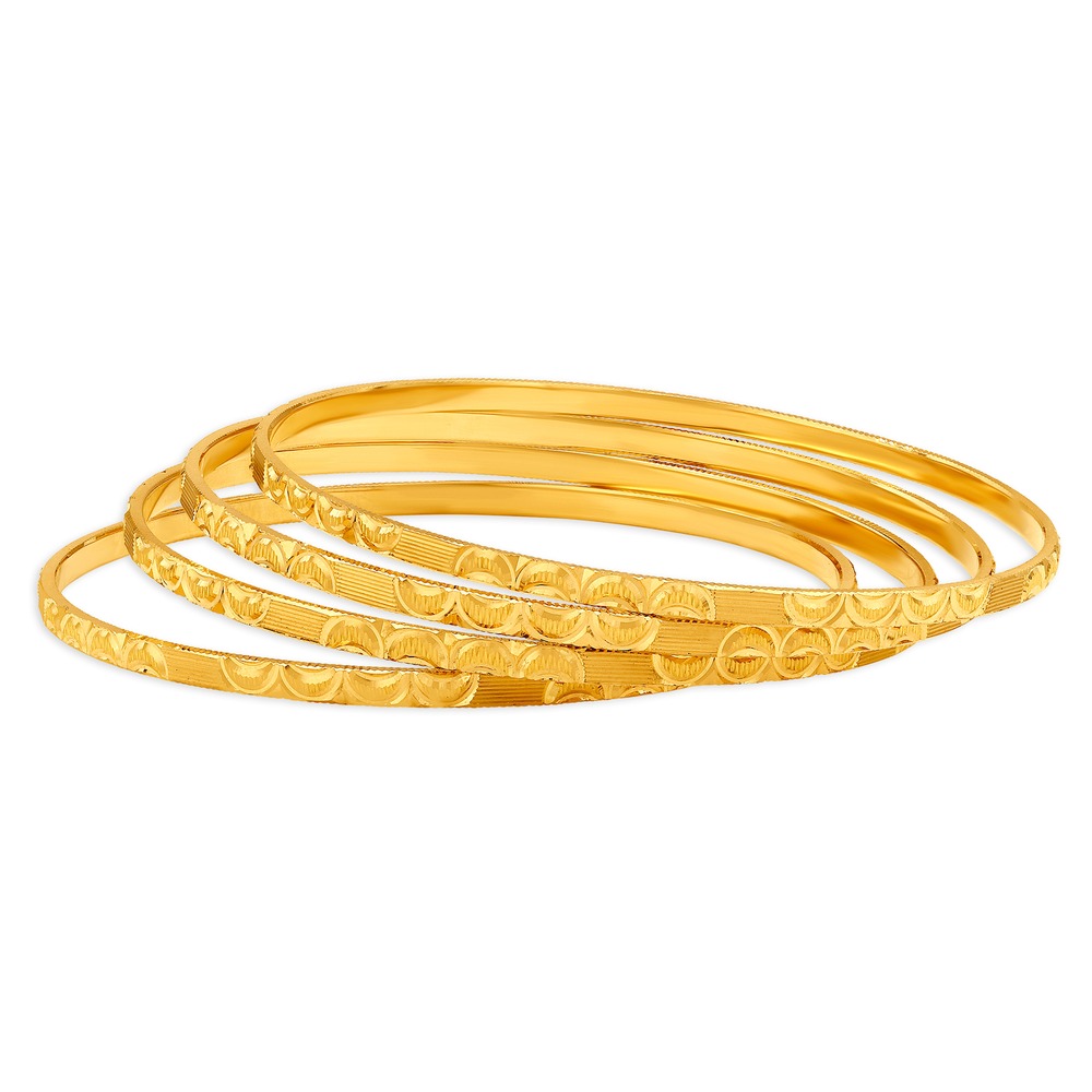 Buy 22 Karat Gold Bangle Set of 4 at Best Price | Tanishq UAE