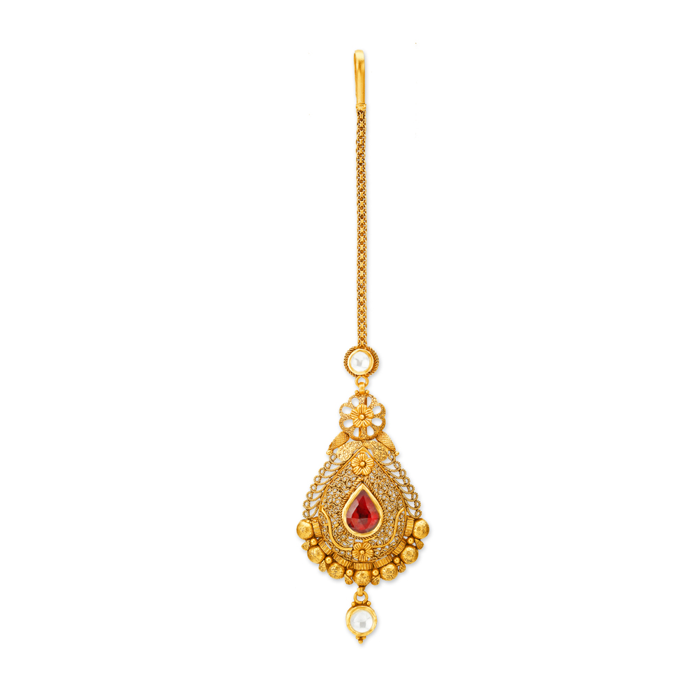 Maang tikka gold store designs tanishq