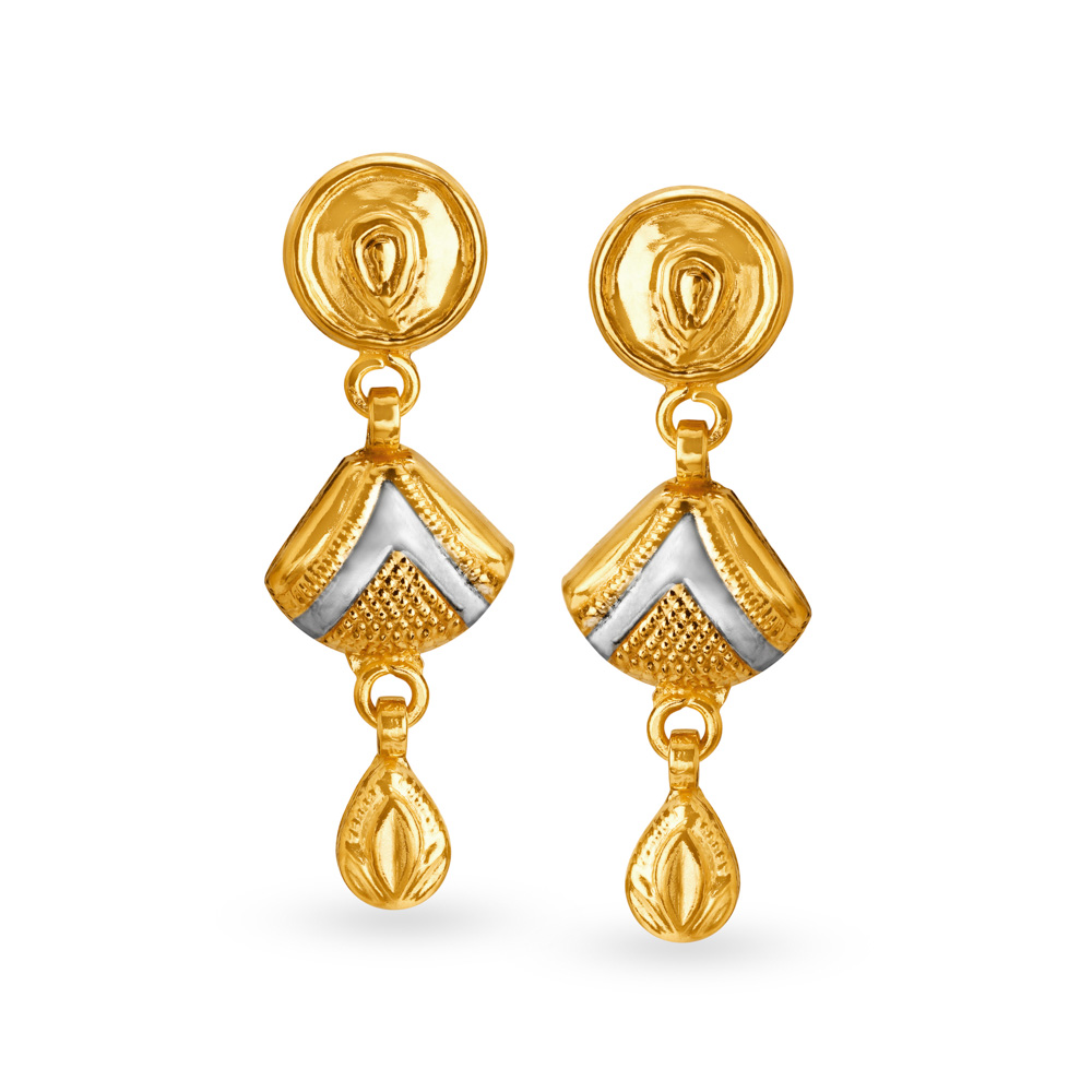 Buy Modern 22 Karat Yellow Gold Trapezoidal Drops at Best Price ...